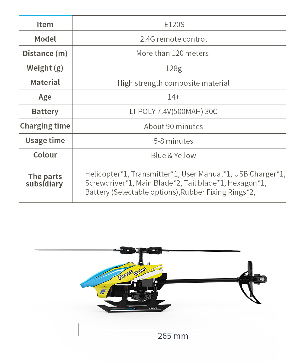 Eachine-E120S-24G-6CH-3D6G-System-Brushless-Direktantrieb-Flybarless-RC-Hubschrauber-kompatibel-mit--1970600-16